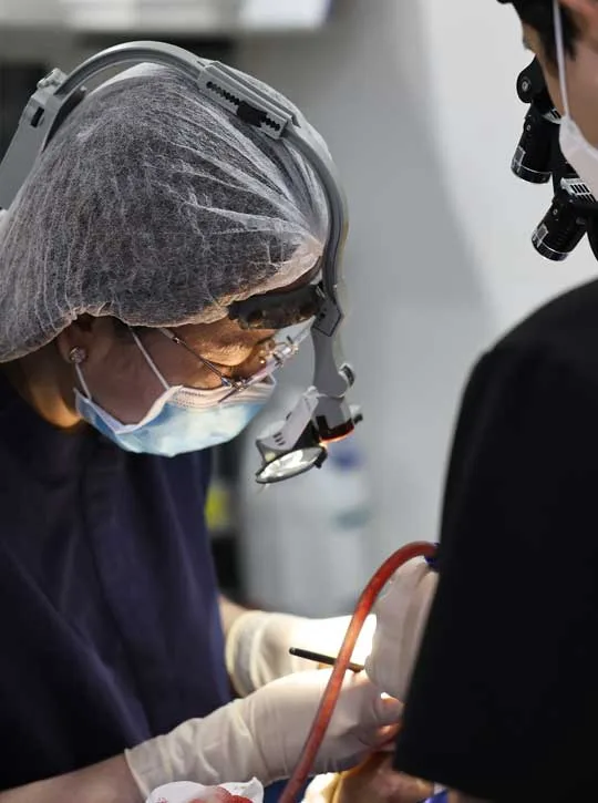 Dr. Regalado of Meraki Esthetique Clinic during Surgery